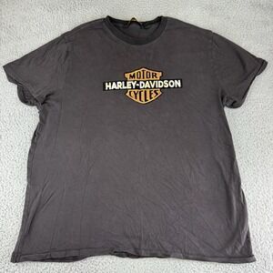 Harley Davidson Logo‎ Shirt Men's Xl Brown Large Logo